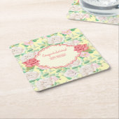  gebeurtenis Floral Kartonnen Onderzetters (Schuin)