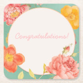  gebeurtenis Floral Kartonnen Onderzetters (Voorkant)