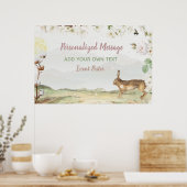 Gebeurtenis Floral/Rabbit Poster (Keuken)