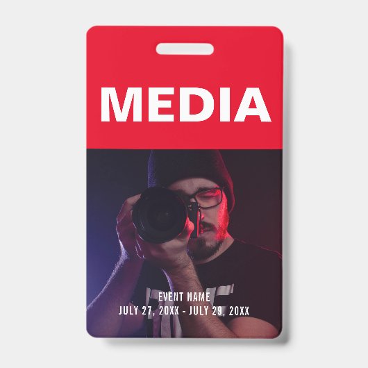 Gebeurtenis-id voor Media All Access Pass Badge (Voorzijde)
