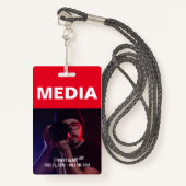 Gebeurtenis-id voor Media All Access Pass Badge (Voorkant met draagriem)