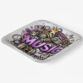 Gebeurtenis muziekproductie papieren bordje (Gebogen)