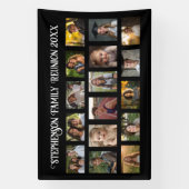 Gebeurtenis of familiereünie 16 Photo Collage Bann Spandoek (Verticaal)