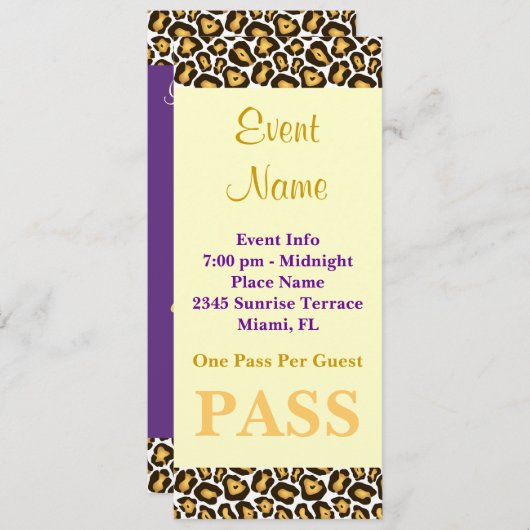 Gebeurtenis of uitnodiging van een partij (Voorkant / Achterkant)