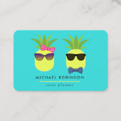 Gebeurtenis Planner B voor ananassen van turquoise Visitekaartje (Voorkant)
