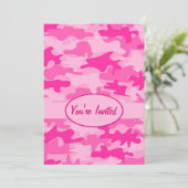 Gebeurtenis van de Camouflage Partij voor Roze en  Kaart (Staand voorkant)