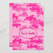 Gebeurtenis van de Camouflage Partij voor Roze en  Kaart (Voorkant / Achterkant)