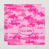 Gebeurtenis van de Camouflage Partij voor Roze en  Kaart (Voorkant / Achterkant)