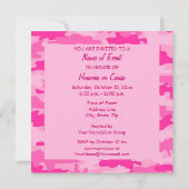 Gebeurtenis van de Camouflage Partij voor Roze en  Kaart (Achterkant)