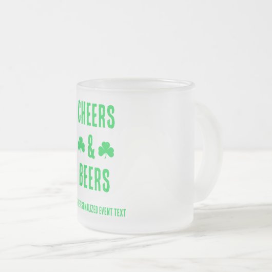 Gebeurtenis van de Cheers and Beers Party Matglas Koffiemok (Voorkant rechts)