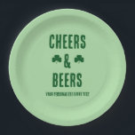 Gebeurtenis van de Cheers and Beers Party Papieren Bordje<br><div class="desc">Cheers and beers St Patrick's Day party event gifts</div>