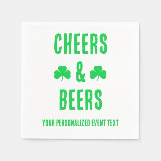 Gebeurtenis van de Cheers and Beers Party Servet (Voorkant)