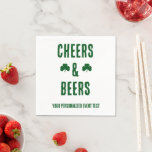 Gebeurtenis van de Cheers and Beers Party Servet<br><div class="desc">Cheers and beers St Patrick's Day party event gifts</div>