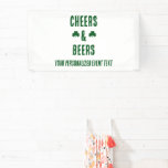 Gebeurtenis van de Cheers and Beers Party Spandoek<br><div class="desc">Cheers and beers St Patrick's Day party event gifts</div>