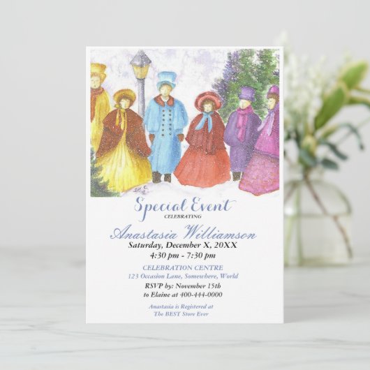 GEBEURTENIS VAN DE OPEN HUISPARTIJ INVITE KAART (Staand voorkant)