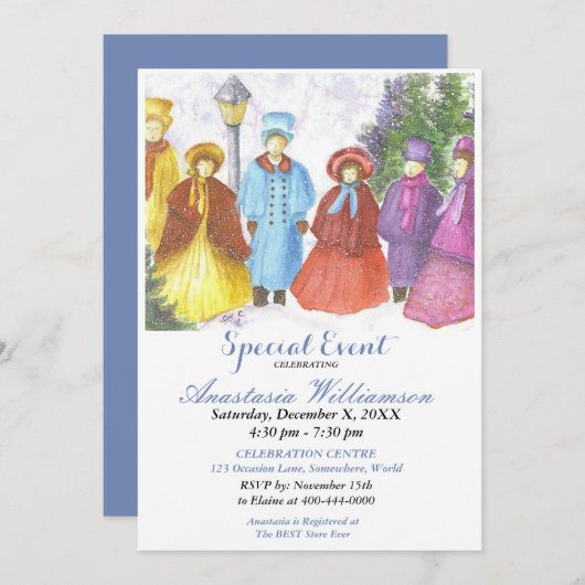 GEBEURTENIS VAN DE OPEN HUISPARTIJ INVITE KAART (Voorkant / Achterkant)