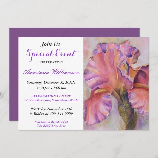 GEBEURTENIS VAN DE PARTIJ VAN DE WARMING VAN HET H KAART (Voorkant / Achterkant)