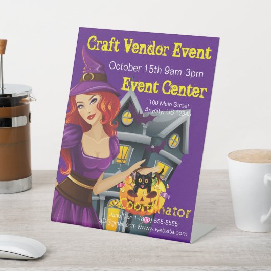 Gebeurtenis van de verkoper van Halloween Craft Reclamebord Met Voetstuk (Insitu)