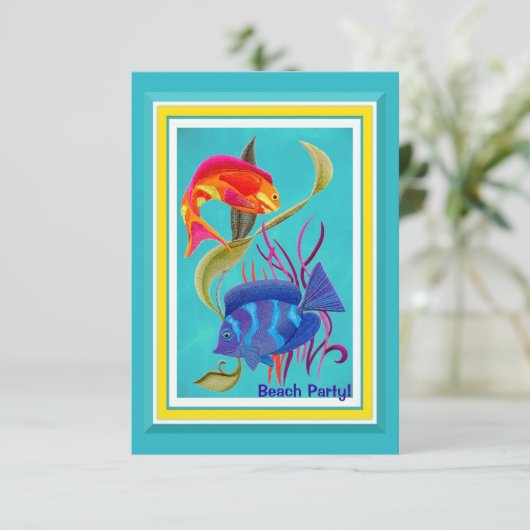  gebeurtenis van Tropische vispartij Kaart (Staand voorkant)