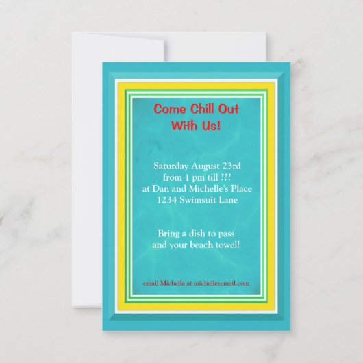  gebeurtenis van Tropische vispartij Kaart (Achterkant)