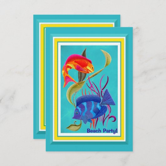  gebeurtenis van Tropische vispartij Kaart (Voorkant / Achterkant)