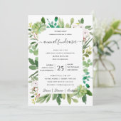 GEBEURTENIS VAN waterverf WREATH FOLIAGE CORPORATE Kaart (Staand voorkant)