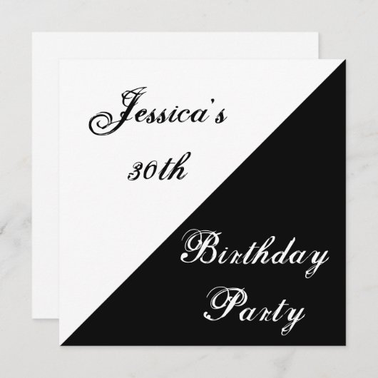 Gebeurtenis van zwarte en witte legant op verjaard kaart (Voorkant / Achterkant)