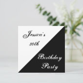 Gebeurtenis van zwarte en witte legant op verjaard kaart (Staand voorkant)
