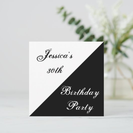 Gebeurtenis van zwarte en witte legant op verjaard kaart (Staand voorkant)