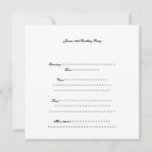 Gebeurtenis van zwarte en witte legant op verjaard kaart (Achterkant)