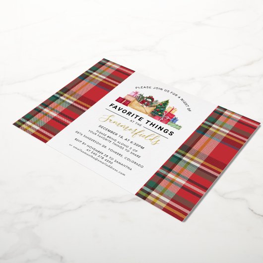 Gebeurtenis voor favoriete kerstfeestdagen Gold Folie Feestdagenkaart (Gedraaid)