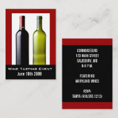 Gebeurtenis voor het testen van wijn Mini Invite C Informatiekaartje (Voorkant / Achterkant)