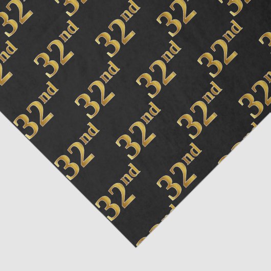 Gebeurtenis zwart, Faux Gold 32e (32e) Tissuepapier (Detail)