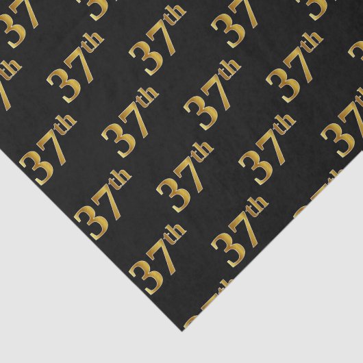 Gebeurtenis zwart, Faux Gold 37th (Zevende) Tissuepapier (Detail)
