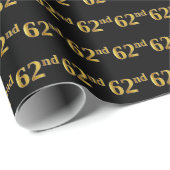 Gebeurtenis zwart, Faux Gold 62e (62e) Cadeaupapier (Rol Hoek)