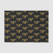 Gebeurtenis zwart, Faux Gold 70th (zeventigste) Tissuepapier (Voorkant)