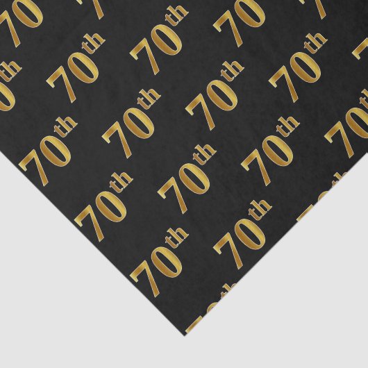 Gebeurtenis zwart, Faux Gold 70th (zeventigste) Tissuepapier (Detail)