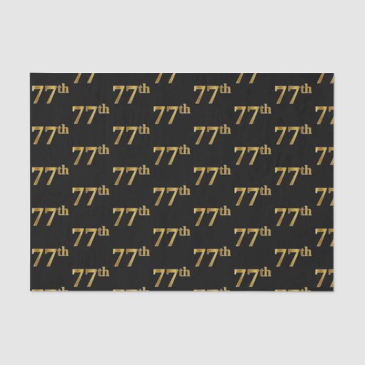Gebeurtenis zwart, Faux Gold 77th (Zeventig-Zevend Tissuepapier (Voorkant)