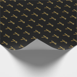 Gebeurtenis zwart, Faux Gold 7th (7e) Cadeaupapier