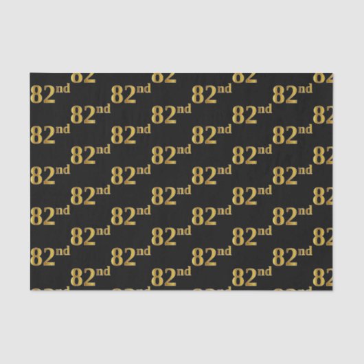 Gebeurtenis zwart, Faux Gold 82nd (82ste) Tissuepapier (Voorkant)