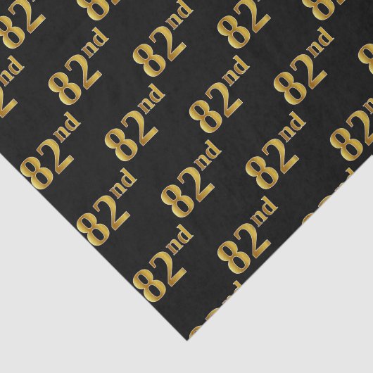 Gebeurtenis zwart, Faux Gold 82nd (82ste) Tissuepapier (Detail)