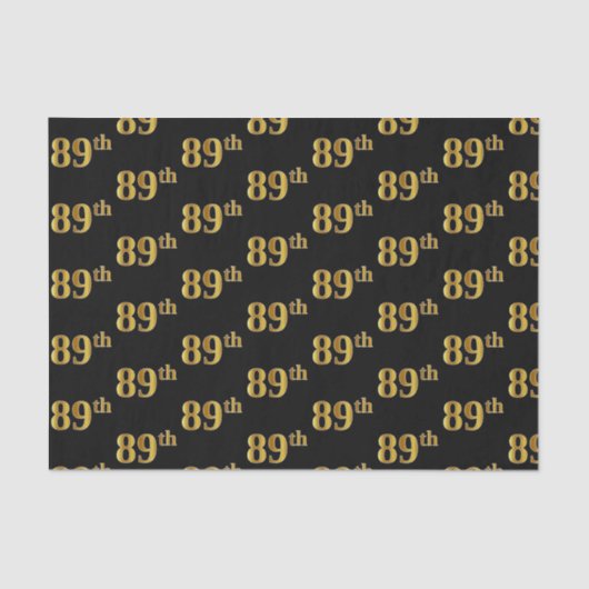 Gebeurtenis zwart, Faux Gold 89th (89th) Tissuepapier (Voorkant)