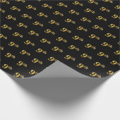 Gebeurtenis zwart, Faux Gold 9th (negende) Cadeaupapier (Hoek)