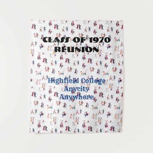 Gebeurtenisachtergrond Jiving\Bopping - tekst kan  Wandkleed (Voorkant)