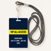 Gebeurtenisfoto VIP Alle gebeurtenissen van de toe Badge (Achterkant met draagriem)