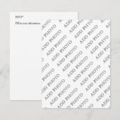 Gebeurtenisgegevens personaliseren Fotokunst toevo RSVP Kaartje (Voorkant / Achterkant)
