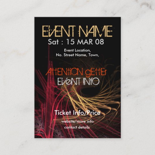 GEBEURTENISPARTIJ miniFLYER #003 Visitekaartje (Voorkant)