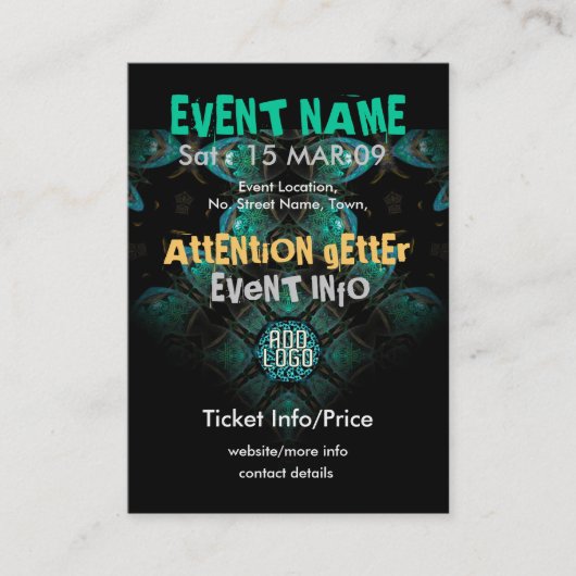 GEBEURTENISPARTIJ miniFLYER #009 Visitekaartje (Voorkant)