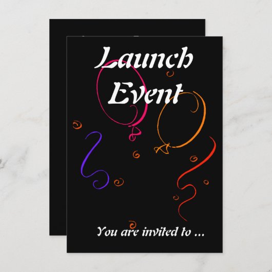 Gebeurtenispartij starten kaart (Voorkant / Achterkant)