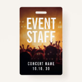 Gebeurtenispersoneel Foto Aangepaste naam concert Badge (Voorkant)